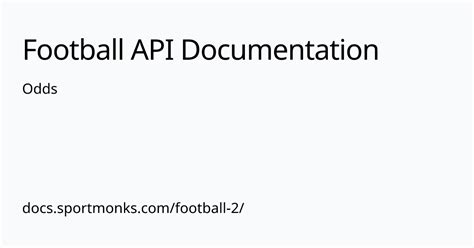 football odds api|Odds API Docs V3 .
